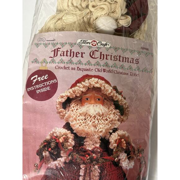 Santa Claus Fibre Craft Father Christmas Doll & Crochet Instructions 31996R - Picture 7 of 11